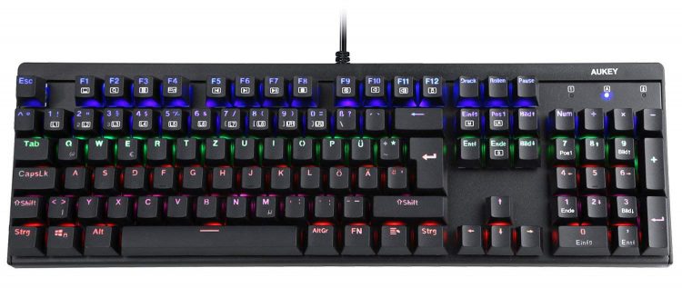 Gaming Tastatur XXL Mauspad Aukey Gamer LED Review Test Kritik Gamer Keyboard