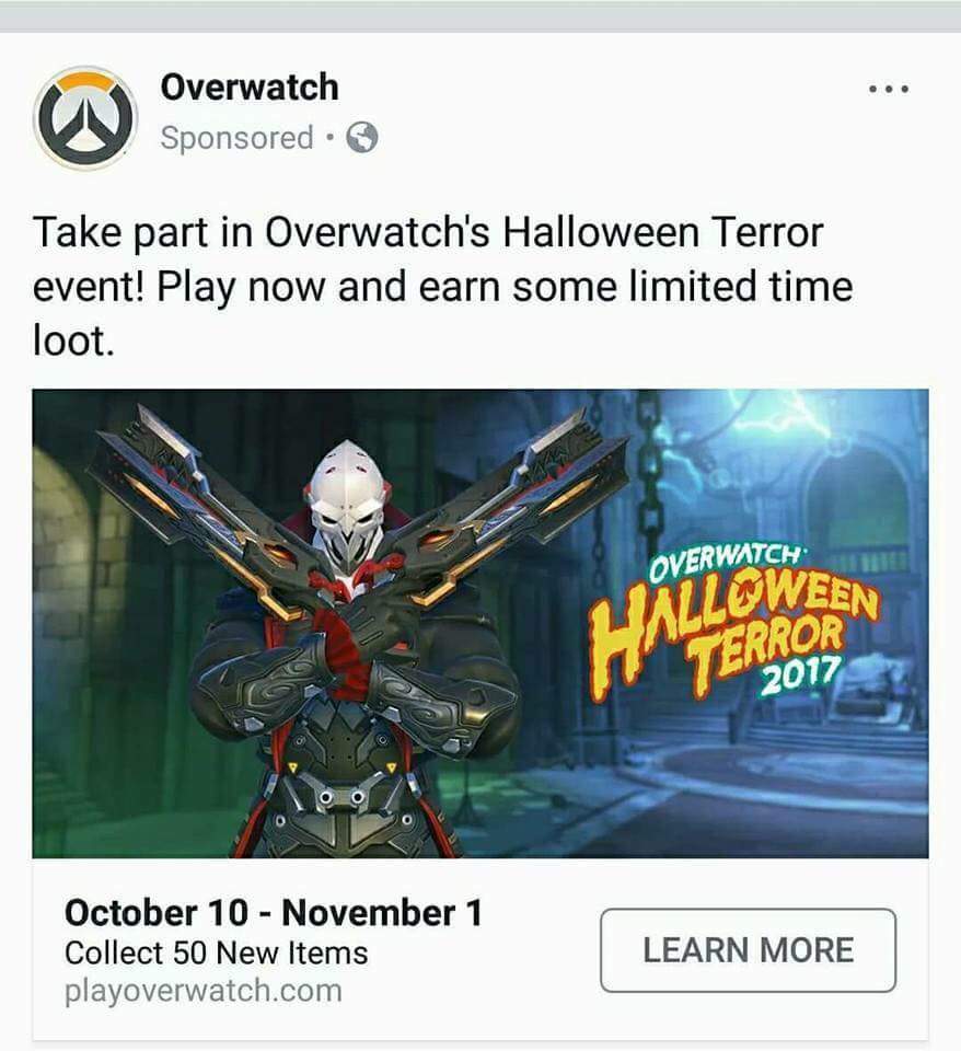 Reaper Skin Overwatch Halloween Terror Event