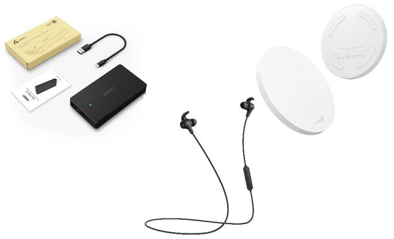Aukey Zubehör iPhone X Smartphone Bluetooth Headphones Kopfhörer Wireless Charger PowerbankTest Review Qi 2