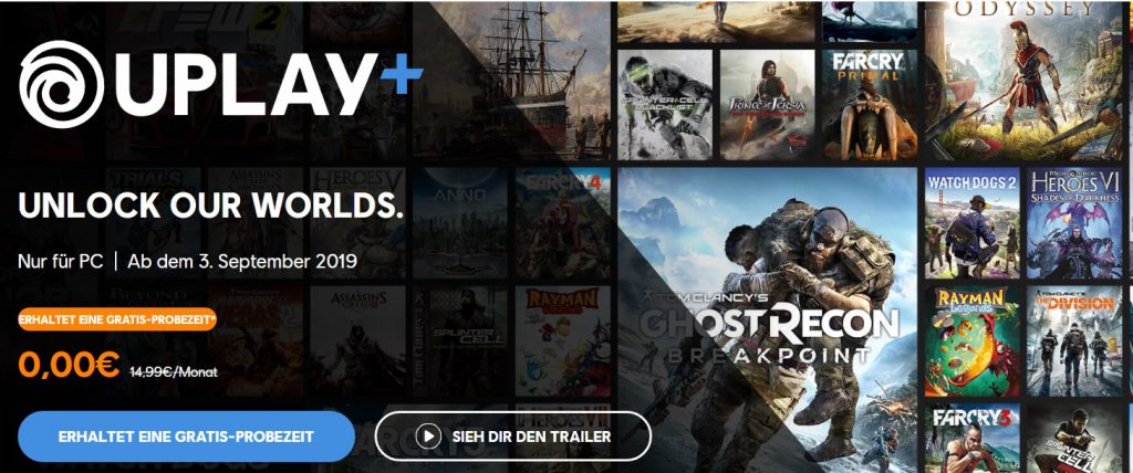 Uplay+ – Ubisofts Gaming-Abo startet am 3. September Games