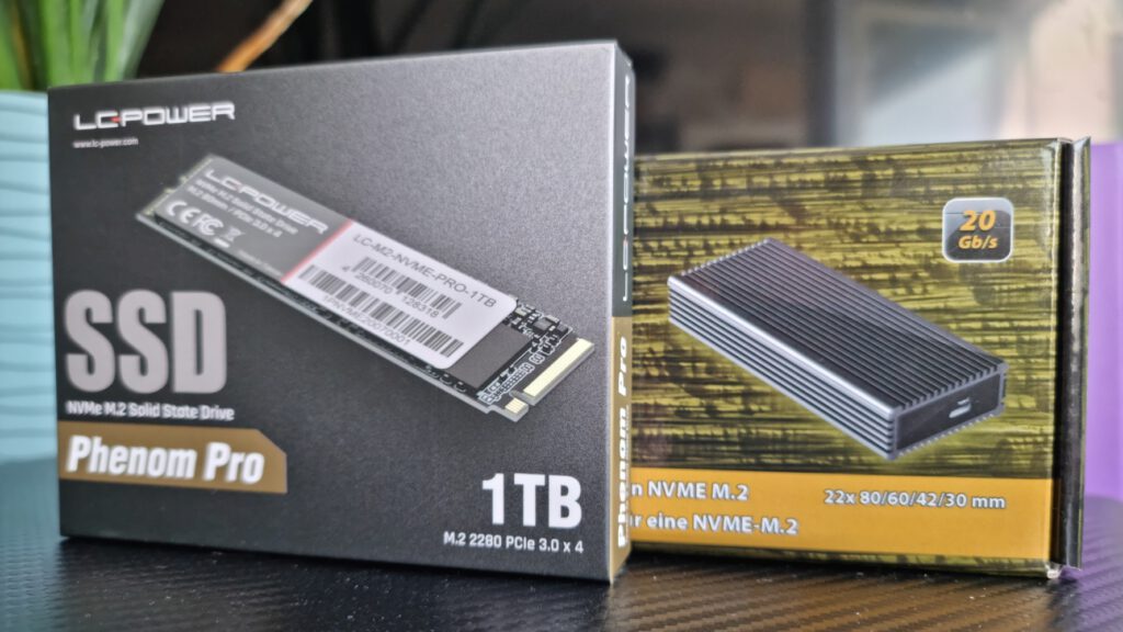 LC Power Phenom Pro NVME M.2 Solid State Drive SSD 1 TB Case Gerhäuse USB 3.2 Titel