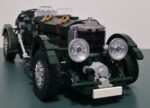 Mould King 10166 dunkelgrüner Blower Oldtimer aus Klemmbausteinen mit Metallic-Speichenfelgen